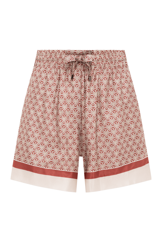 Brunello Cucinelli women's high-waisted shorts made of natural silk 193793 - photo 1