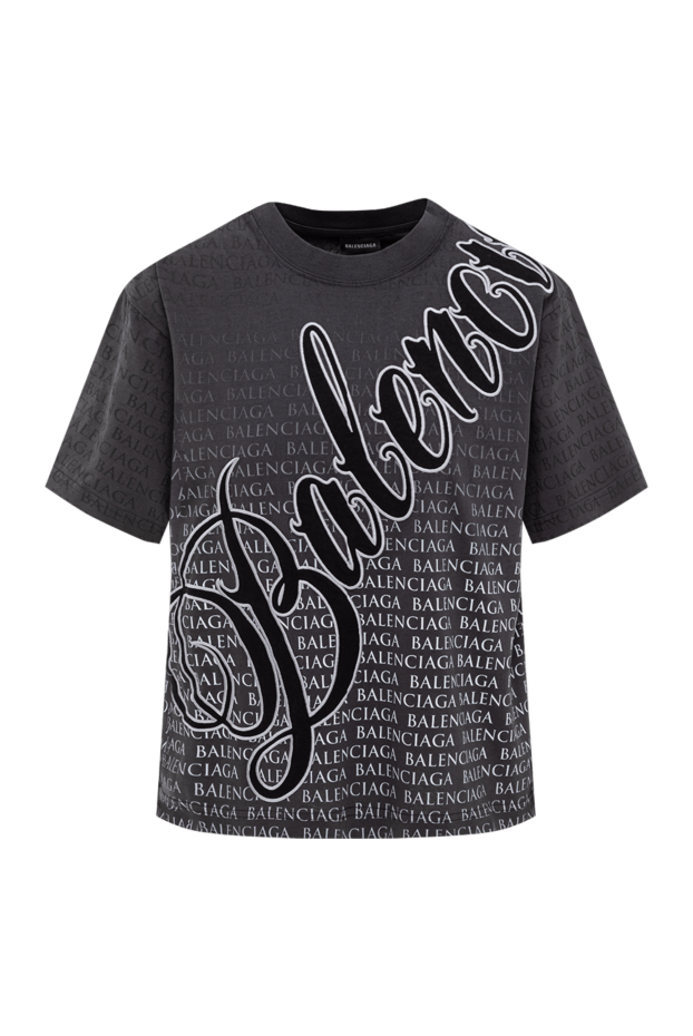 Balenciaga a striking t-shirt in washed black with a distinctive logo 193897 - photo 1