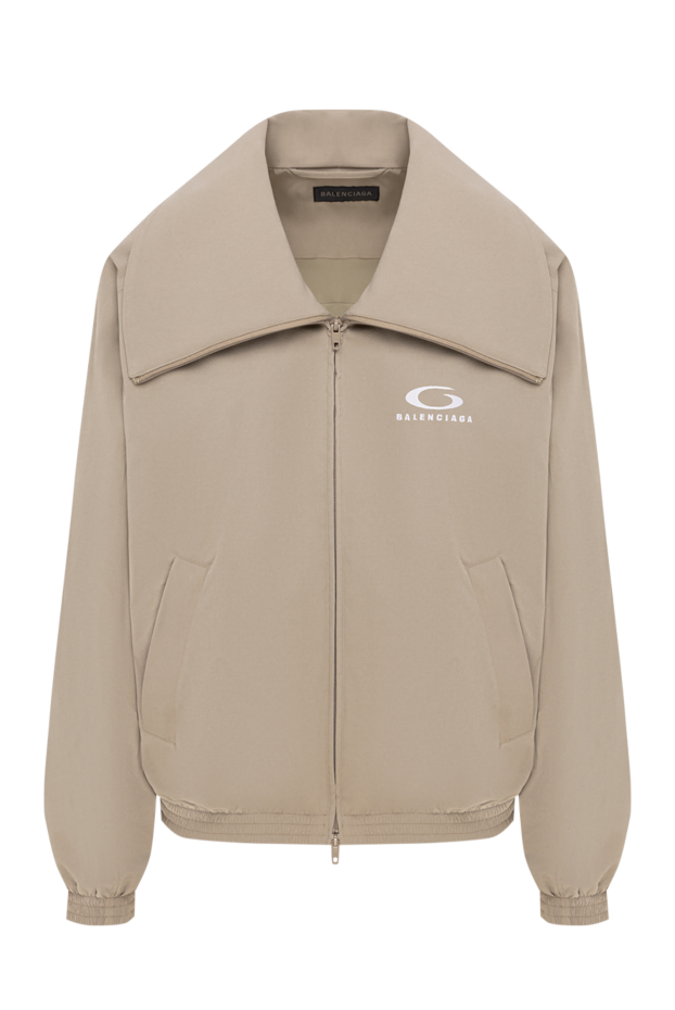 Balenciaga oversized sports-style jacket with a wide beige collar 193905 - photo 1