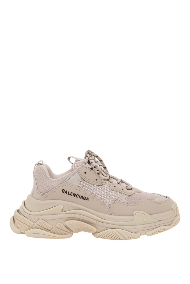 Balenciaga әйелдерге арналған үш еселенген s жылтыр спрейлі бежевый түсті кроссовкалар 193913 - фото 1