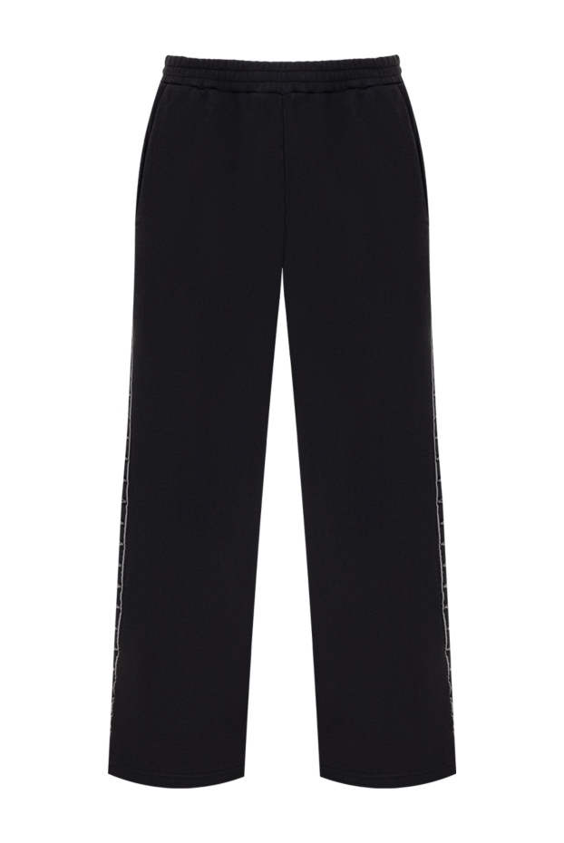 Balenciaga men's cotton fleece track pants with a distressed effect 193944 - photo 1
