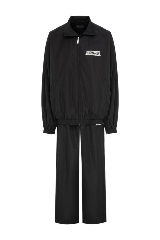 Balenciaga men's oversized tracksuit in black with logo 193947 - photo 1