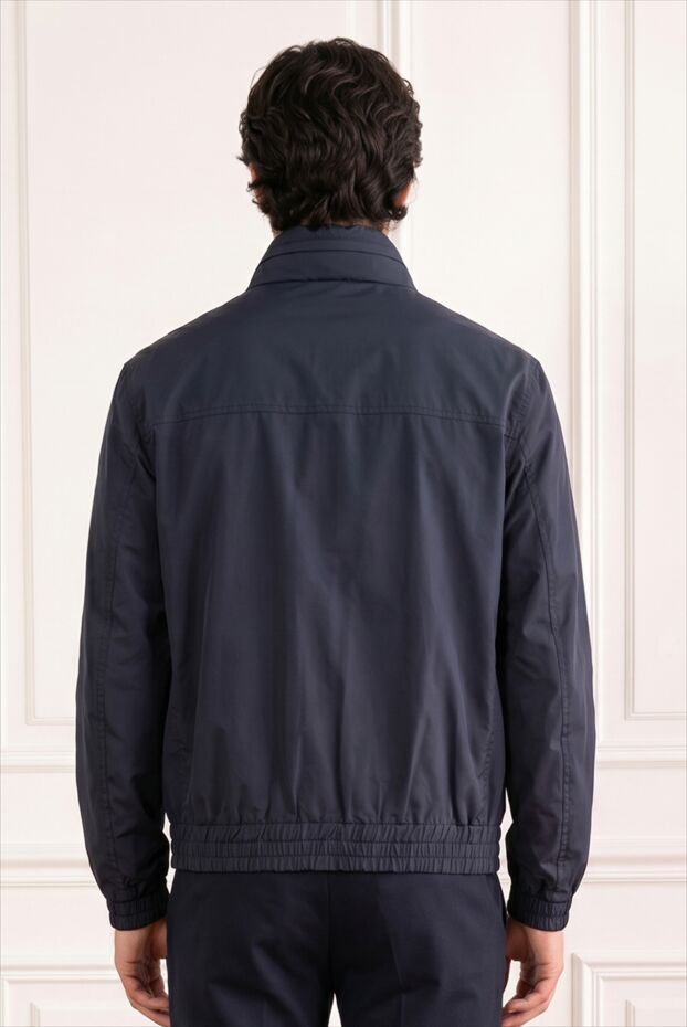 Brunello Cucinelli men's lightweight bomber jacket in dark blue 193976 - photo 2