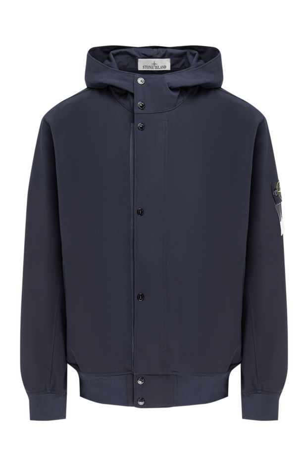 Stone Island blue hooded jacket made of three-layer water-resistant material 194052 - photo 1