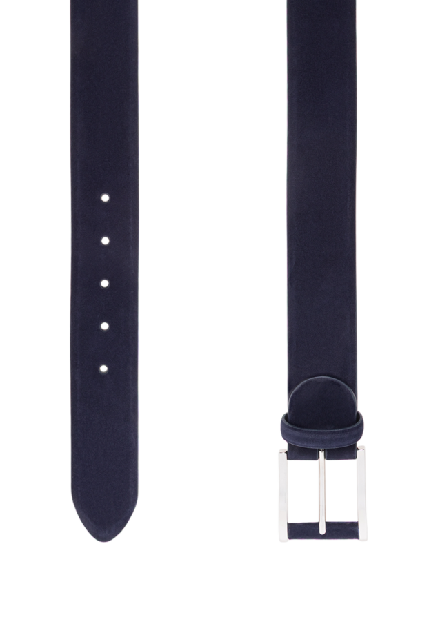 Cesare di Napoli belt made of soft natural suede in deep dark blue color 194084 - photo 3