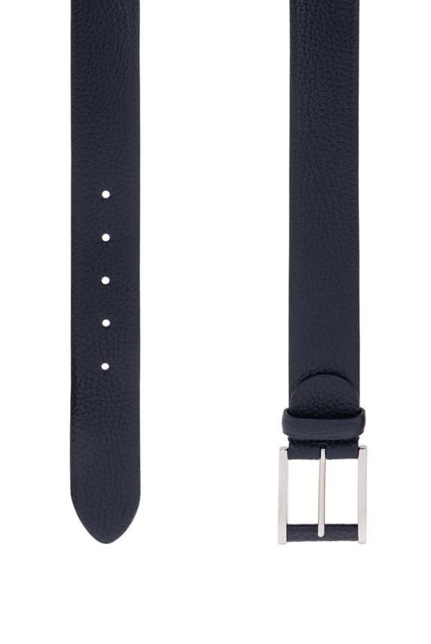 Cesare di Napoli men's belt made of high-quality grained leather in dark blue color 194091 - photo 3
