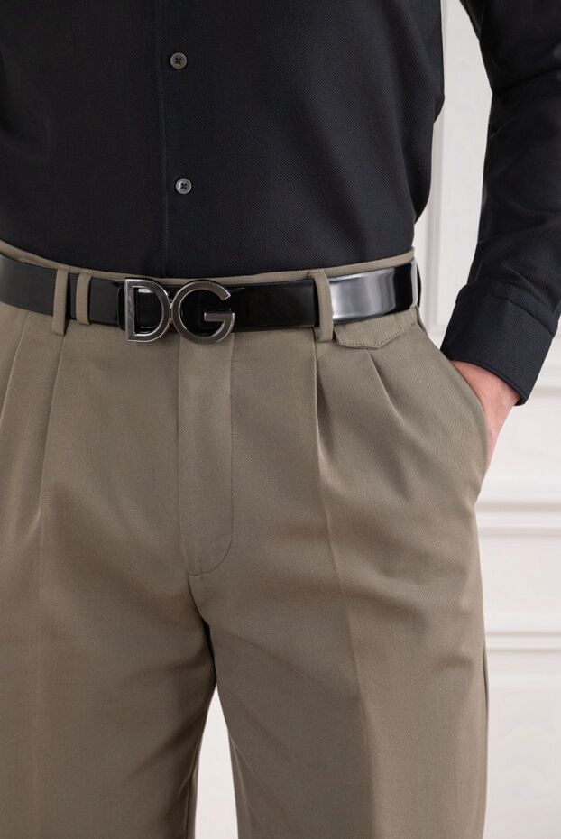 Dolce & Gabbana classic leather belt in a glossy finish with a logo buckle 194096 - photo 2
