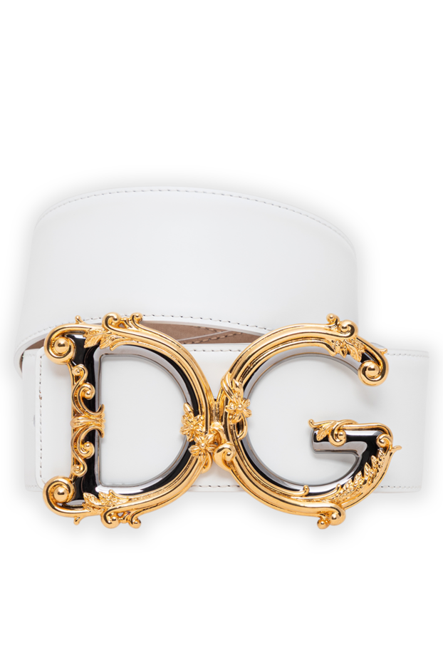 Dolce & Gabbana dg логотипі және хрусталь әшекейлері бар бұзау терісінен жасалған белдік 194102 - фото 1