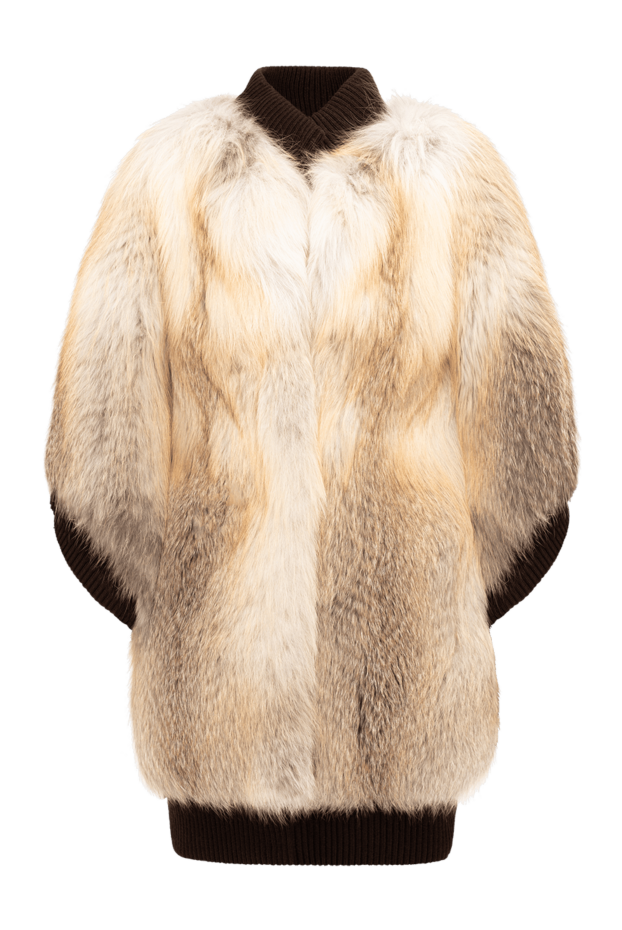 FG Furs shortened combined cape-poncho made of natural long-haired fox fur 194137 - photo 1