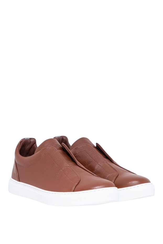 Andrea Ventura sleek brown slip-ons made of high-quality leather 194147 - photo 3