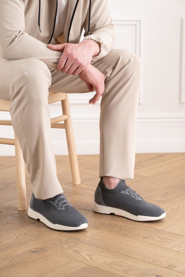 Andrea Ventura gray knit sock sneakers with a contrasting sole 194156 - photo 2