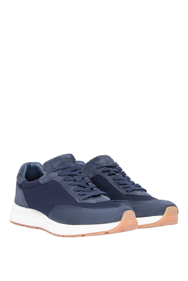 Andrea Ventura men's blue combination sneakers 194161 - photo 2