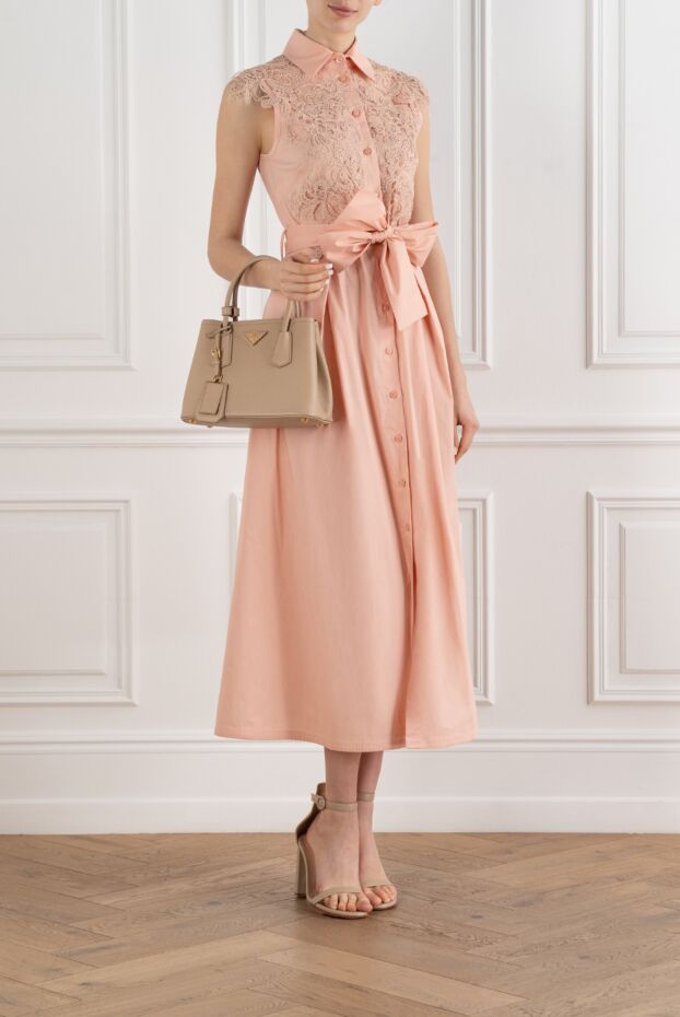 D.Exterior pink midi shirt dress in exquisite floral lace 194197 - photo 2