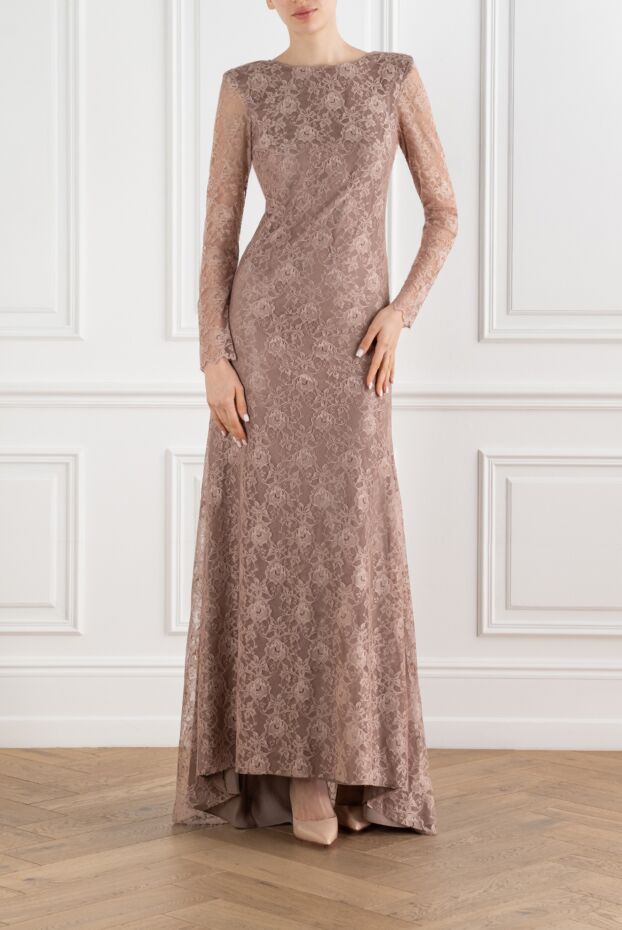 D.Exterior an evening lace midi dress in an exquisite powder shade 194198 - photo 2