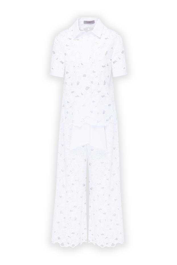 D.Exterior white pantsuit with an all-over geometric perforation pattern 194200 - photo 1