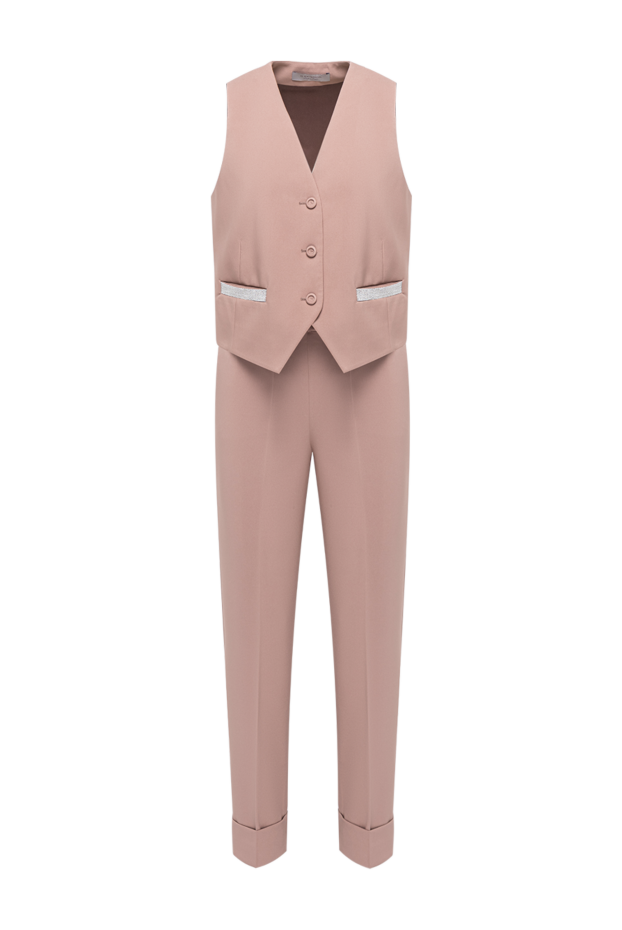 D.Exterior women's beige suit consisting of a vest and trousers 194204 - photo 1