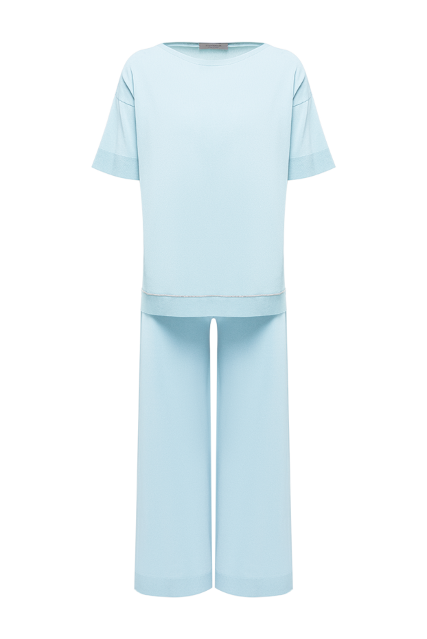 D.Exterior women's loose-fitting knitted suit in sky blue 194212 - photo 1