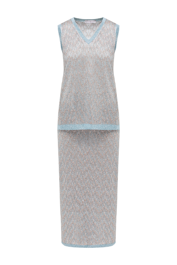D.Exterior knitted suit with an elongated vest and a straight midi skirt 194214 - photo 1
