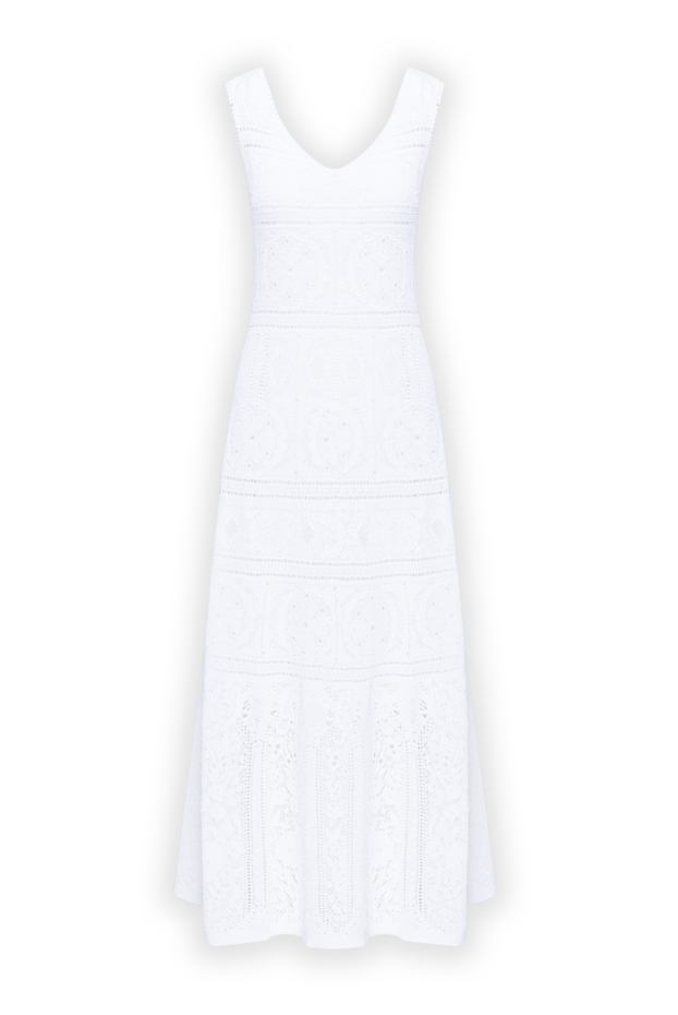 D.Exterior snow-white lace sleeveless midi dress with a deep neckline 194216 - photo 1