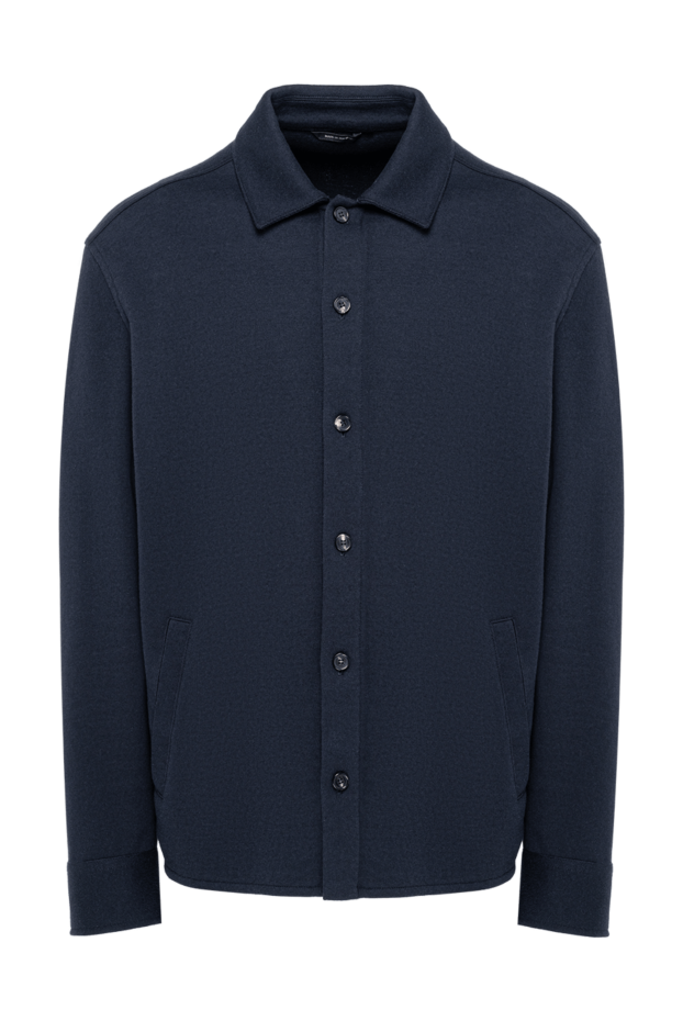 Loro Piana whitney shirt in blue, made of luxurious fleece with silk lining 194248 - photo 1
