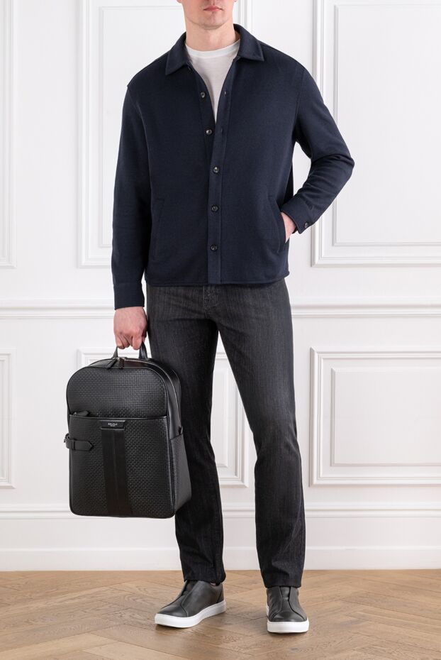 Loro Piana көк түсті уитни жейдесі, жібек астары бар сәнді жүннен тігілген 194248 - фото 2