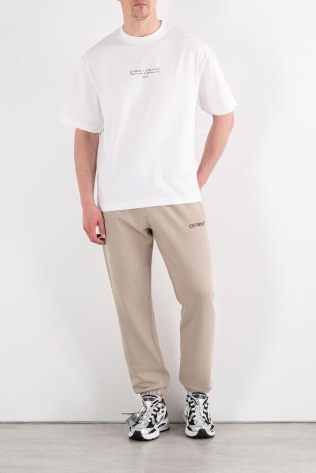 Off-White beige sweatpants made of soft cotton fleece 194255 - photo 2