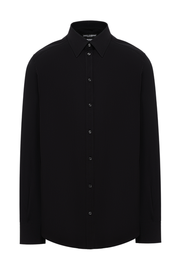 Dolce & Gabbana men's black cotton shirt with a classic fitted cut 194268 - photo 1