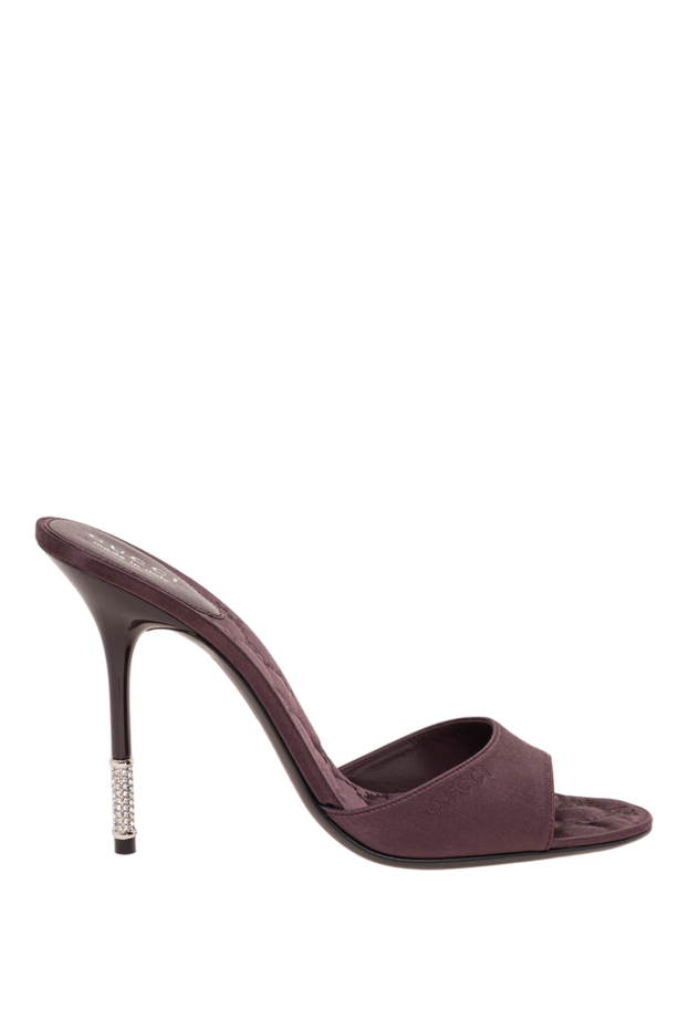 Gucci satin sandals with monogram and encrusted stiletto heel 194288 - photo 1