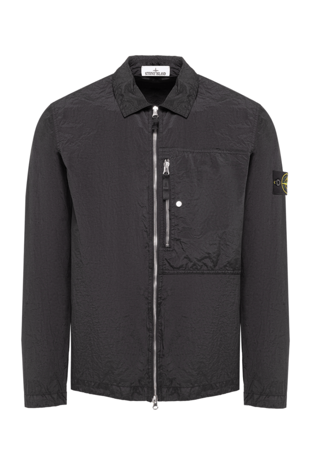 Stone Island черная куртка-овершот из жатого нейлона 194302 - фото 1