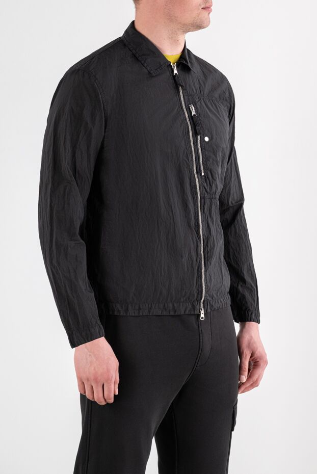 Stone Island черная куртка-овершот из жатого нейлона 194302 - фото 3
