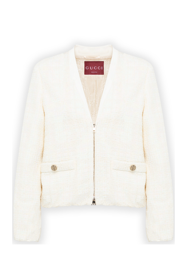 Gucci women's ivory tweed jacket 194310 - photo 1