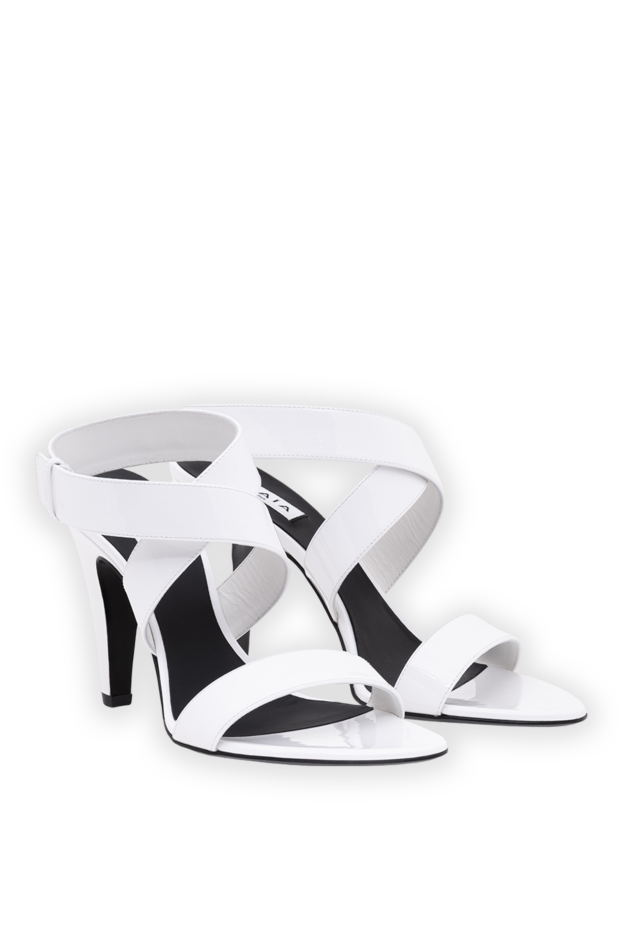 Alaia white patent calfskin cone sandals 194331 - photo 3