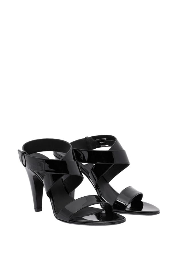 Alaia black patent calfskin cone sandals 194332 - photo 3