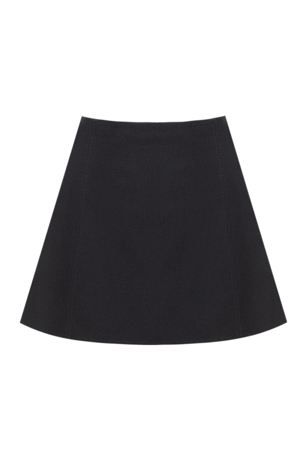 Alaia black high waist flared cotton mini skirt 194339 - photo 1