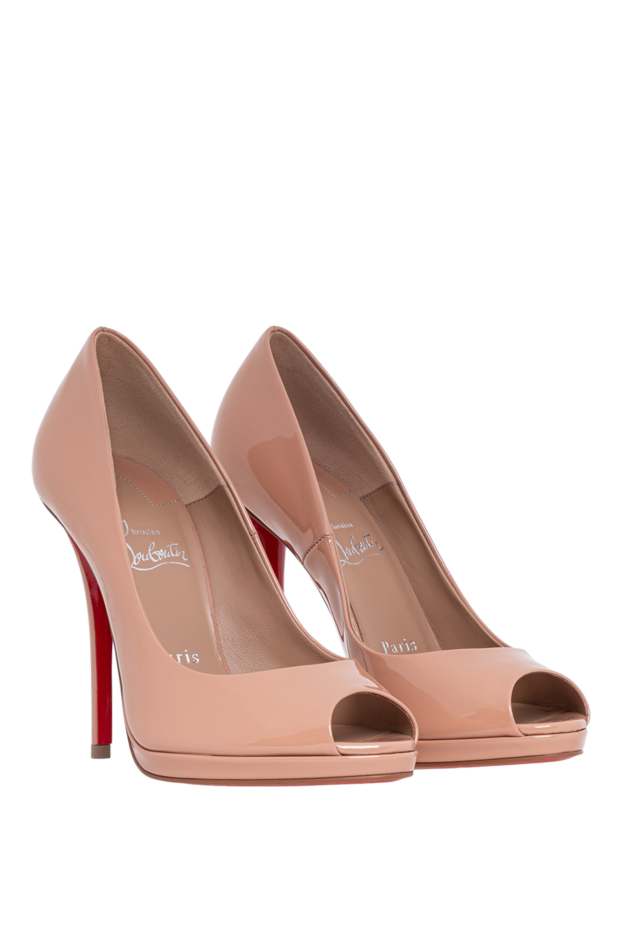 Christian Louboutin lady z қызғылт түсті патенттелген бұзау терісінен жасалған туфлилер 194348 - фото 3