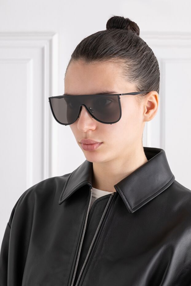 Alaia black shield-style mono-lens sunglasses 194350 - photo 2