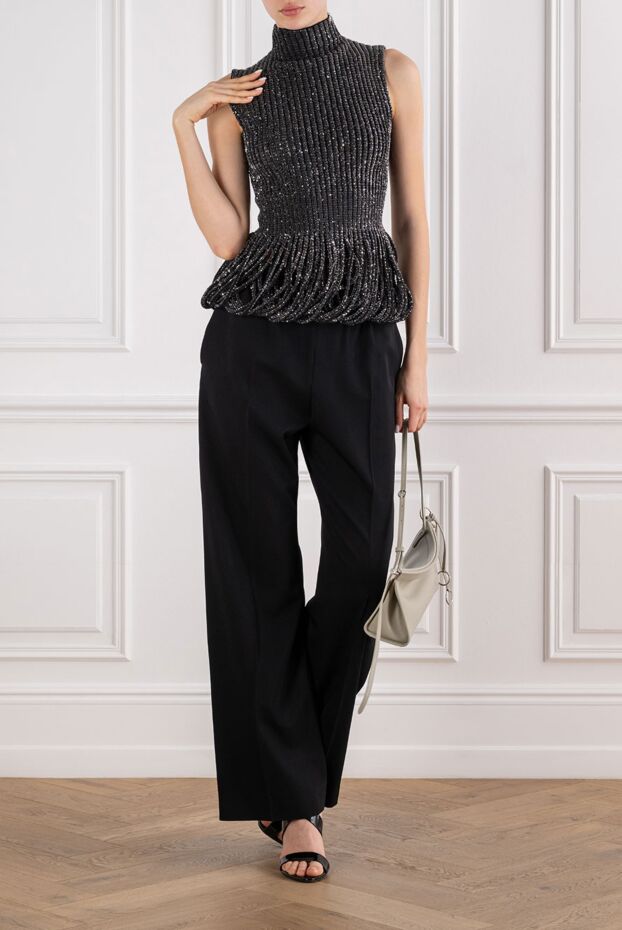 Alaia an evening top with signature textured weave at the hem 194356 - photo 2