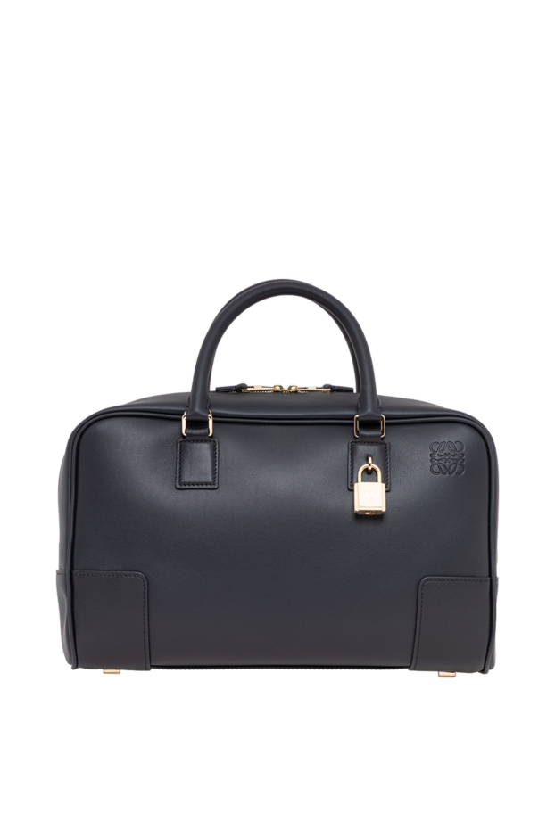 Loewe қара түсті бұзау терісінен жасалған amazona 28 сөмкесі 194373 - фото 1