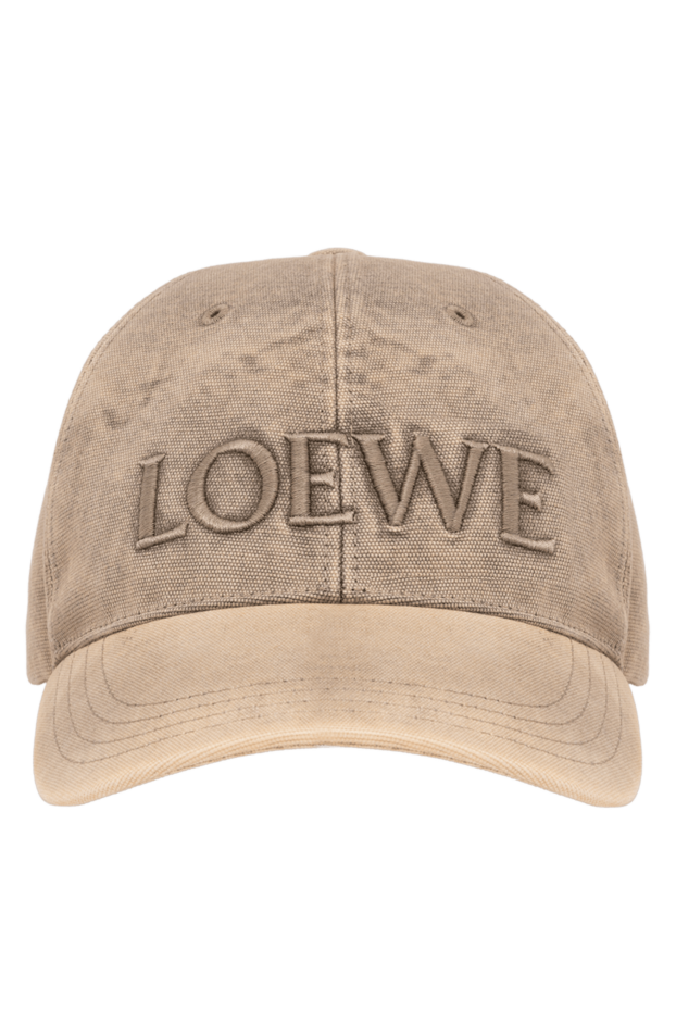 Loewe қарама-қарсы тігісі және логотипі бар бежевый түсті джинсы қалпақ 194376 - фото 1