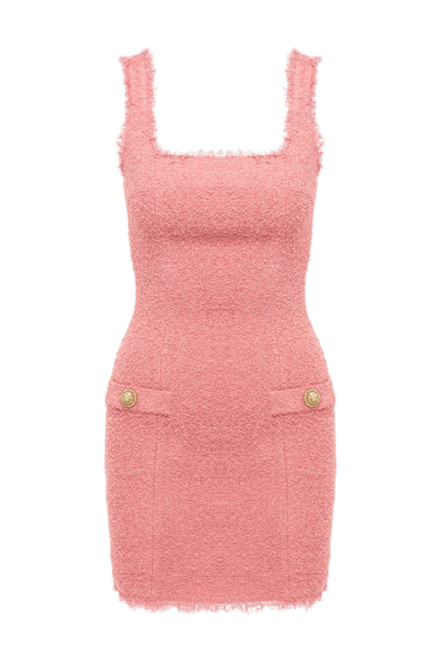 Balmain қызғылт твид маталы мини көйлек 194407 - фото 1