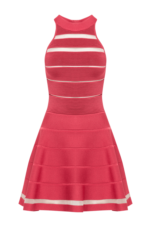 Balmain қызыл жеңсіз тоқылған мини көйлек 194408 - фото 1