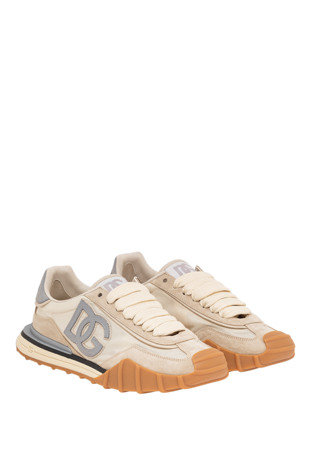 Dolce & Gabbana dg athletic beige textile sneakers 194499 - photo 3