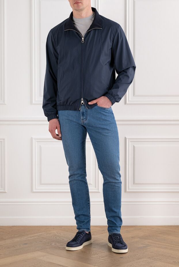 Loro Piana windmate reversible bomber jacket in navy 194548 - photo 2