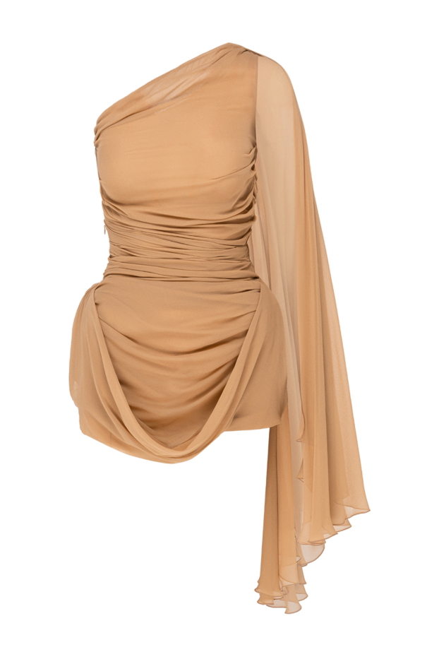 Giuseppe Di Morabito beige silk mini dress with draping 194556 - photo 1