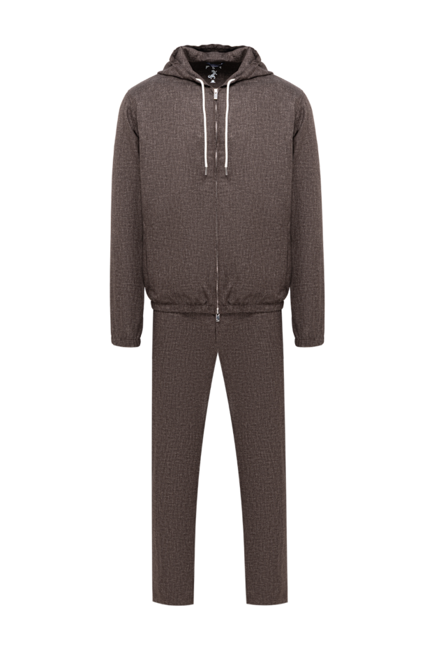 Tombolini brown walking suit made of natural wool with a drawstring hood 194587 - photo 1