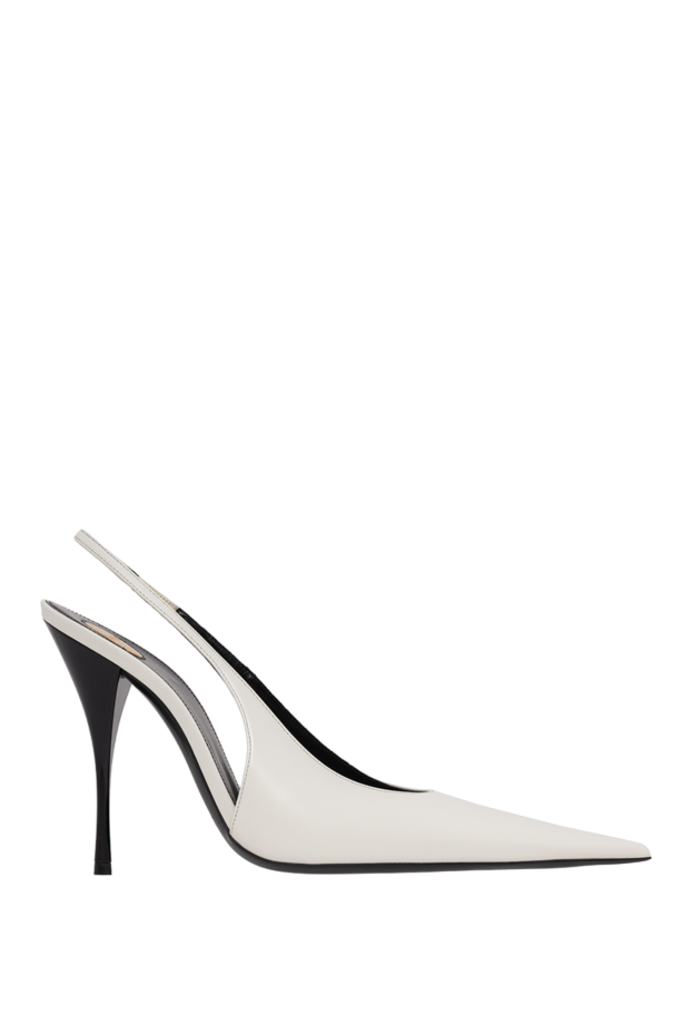 Saint Laurent ақ түсті ашық аяқты туфлилер 194589 - фото 1