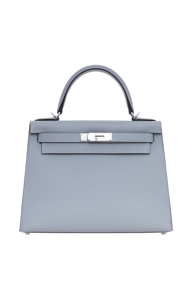 Hermes мини-сумка kelly из кожи epsom серого цвета 194600 - фото 1