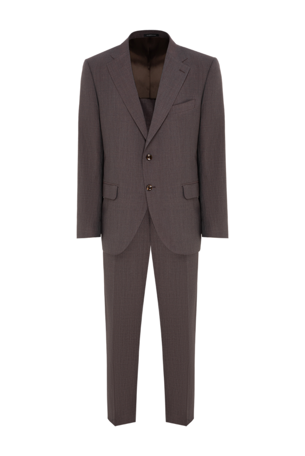 Sartoria Latorre single-breasted two-piece suit in coffee shade made of the finest wool 194602 - photo 1