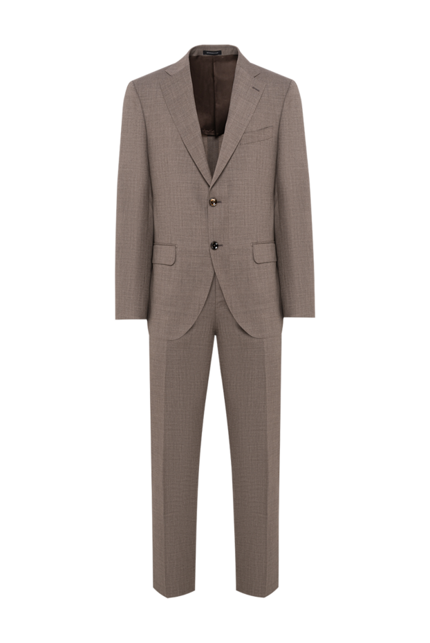 Sartoria Latorre men's coffee-colored wool two-piece suit with accent buttons 194603 - photo 1