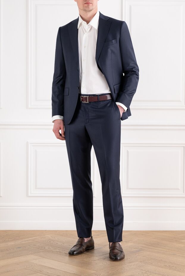 Sartoria Latorre men's classic blue wool suit with a formal silhouette 194606 - photo 2